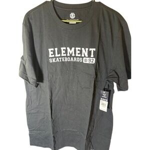 Element Skateboards Regular Fit T Shirt Black Logo Graphic Tee, Size XXL, NWT